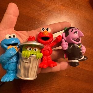 Sesame Street Action Figures - Red, Blue, Purple